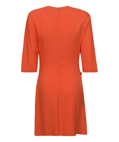 Shop Stella Mccartney Falabella Mini Dress In Orange