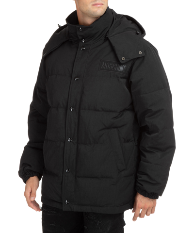 Shop Moschino Down Jacket In Black