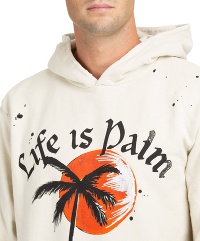 Shop Palm Angels Sunset Palms Hoodie In White