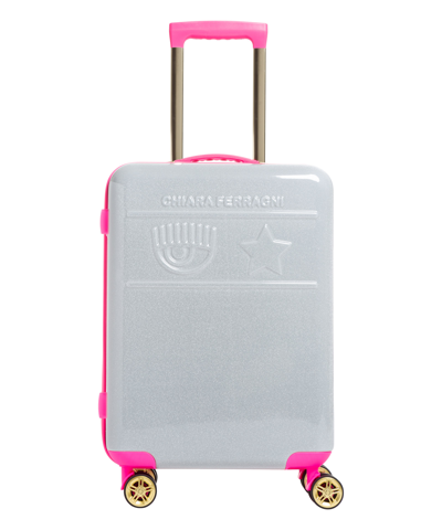 Shop Chiara Ferragni Eye Star Suitcase In Silver