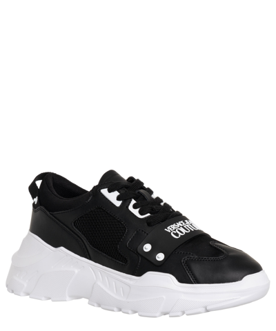 Shop Versace Jeans Couture Speedtrack Logo Sneakers In Black