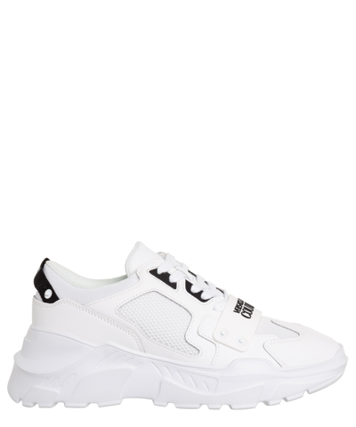 Shop Versace Jeans Couture Speedtrack Logo Sneakers In White