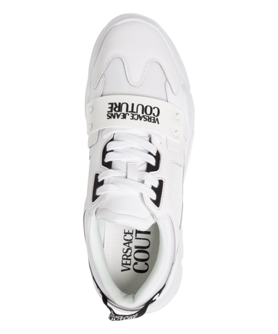 Shop Versace Jeans Couture Speedtrack Logo Sneakers In White