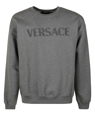 Shop Versace Sweatshirt In Grey