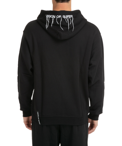 Shop Vision Of Super Spray Heart Hoodie In Black