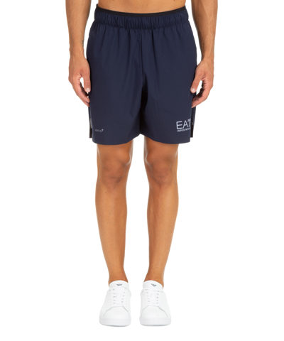Shop Ea7 Ventus 7 Shorts In Blue