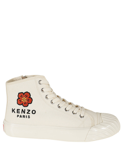 Shop Kenzo Boke Flower High-top Sneakers In White