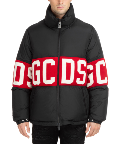 Shop Gcds Band Logo Down Jacket In Black
