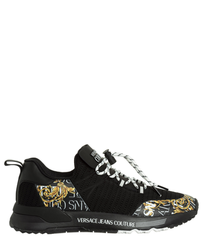 Shop Versace Jeans Couture Dynamic Logo Couture Sneakers In Black