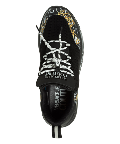 Shop Versace Jeans Couture Dynamic Logo Couture Sneakers In Black