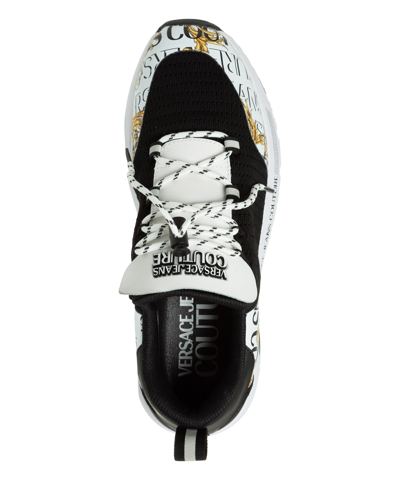 Shop Versace Jeans Couture Dynamic Logo Couture Sneakers In Black