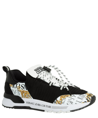 Shop Versace Jeans Couture Dynamic Logo Couture Sneakers In Black