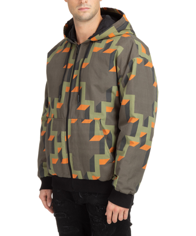 Shop Marcelo Burlon County Of Milan Cross All Over Jacket In Green