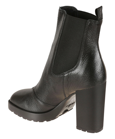 Shop Hogan H623 Heeled Boots In Black