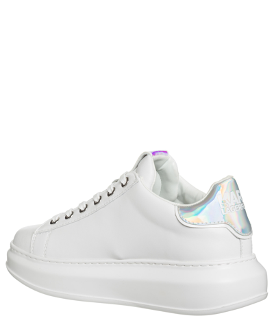 Karl Lagerfeld Kapri Signia Leather Sneakers In White