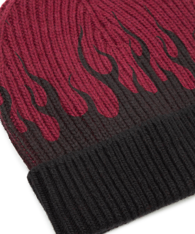 Shop Vision Of Super Flames Beanie In Red