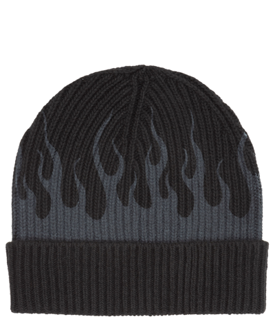 Shop Vision Of Super Flames Beanie In Black
