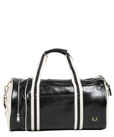 Shop Fred Perry Barrel Duffle Bag In Black