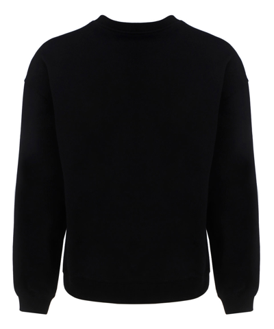Shop Versace La Greca Sweatshirt In Black
