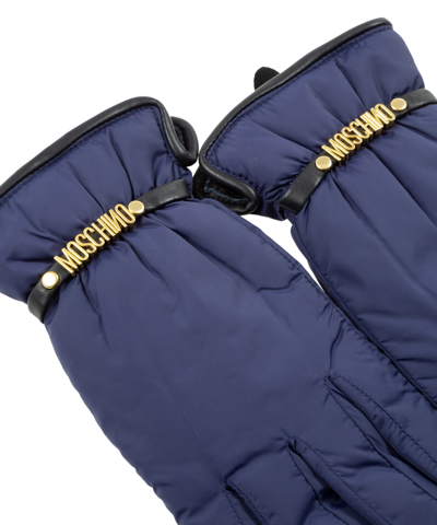 Moschino Women's Gloves In Blue