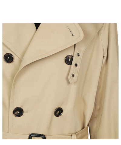 Shop Saint Laurent Coat In Beige