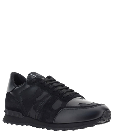 Shop Valentino Rockrunner Camouflage Sneakers In Black