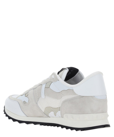 Shop Valentino Rockrunner Camouflage Sneakers In White