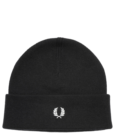 Shop Fred Perry Beanie In Black