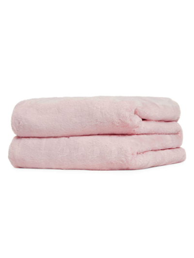 Shop Apparis Brady Faux Fur Blanket In Blush