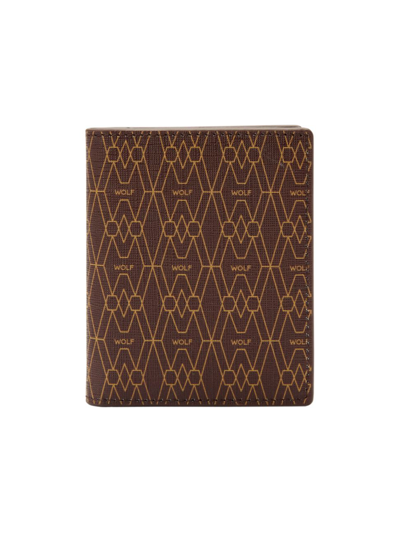 Shop Wolf Signature Id Card Case In Brown