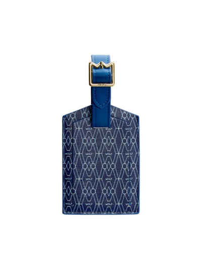 Shop Wolf Signature Luggage Tag In Blue