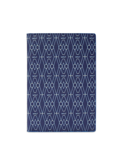 Shop Wolf Signature Passport Sleeve In Blue