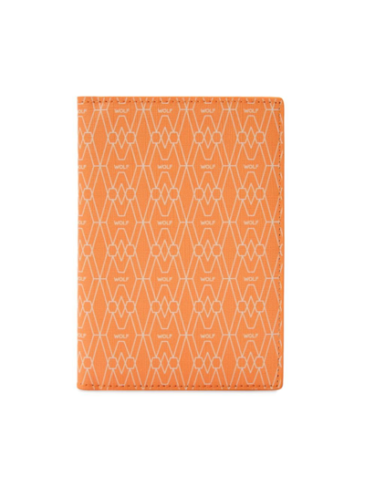 Shop Wolf Signature Passport Sleeve In Orange