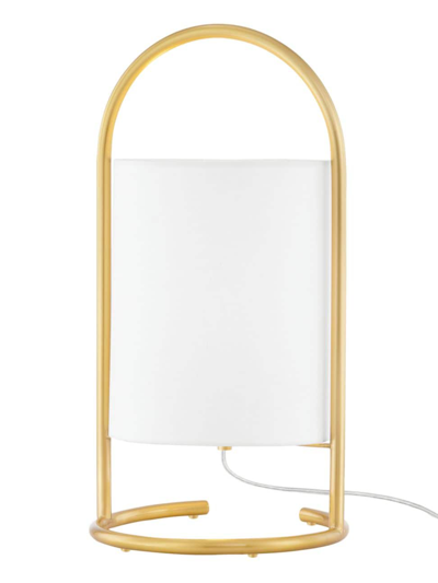 Shop Mitzi Barbie Single-light Table Lamp In Aged Brass