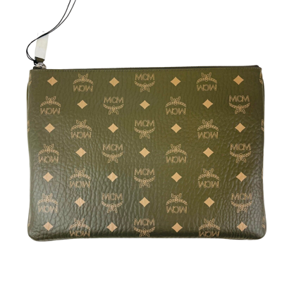 Mcm Women Green Sea Turtle Visetos Coated Canvas Crossbody Bag Myzcata08jh001 In Multi