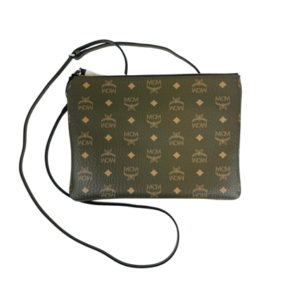 Mcm Women Green Sea Turtle Visetos Coated Canvas Crossbody Bag Myzcata08jh001 In Multi