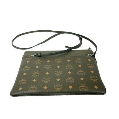 Mcm Women Green Sea Turtle Visetos Coated Canvas Crossbody Bag Myzcata08jh001 In Multi
