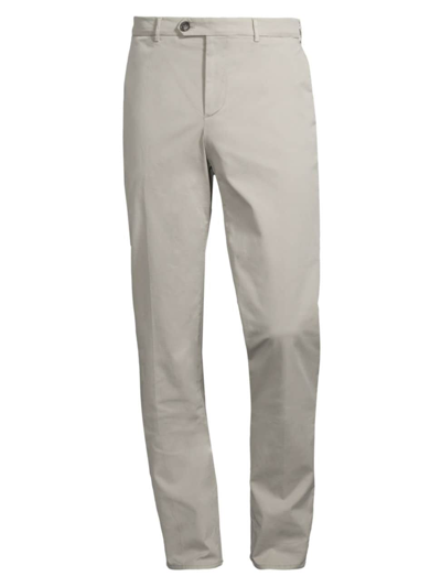 Shop Brunello Cucinelli Men's Cotton Straight-leg Pants In Khaki