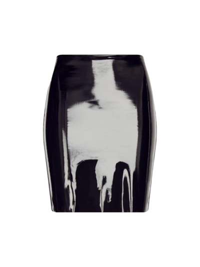 Shop Commando Women's Faux Patent Leather Mini Skirt In Black