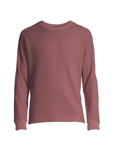 Shop Rails Men's Wade Waffle-knit Sweater In Brick