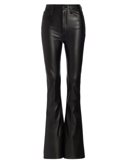 Shop 7 For All Mankind Women's Vegan Leather Flare Pants In Black