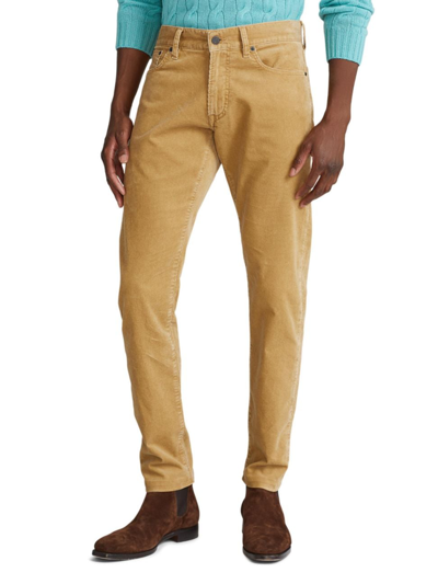 Shop Ralph Lauren Purple Label Men's Five-pocket Stretch Cotton Slim-fit Jeans In Classic Camel