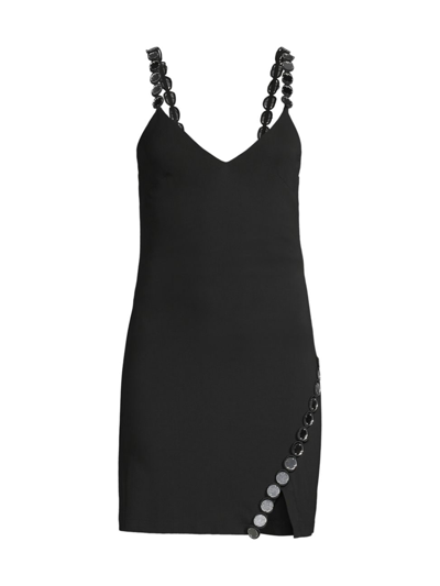 Shop Ramy Brook Women's Soto Embellished Jersey Minidress In Black