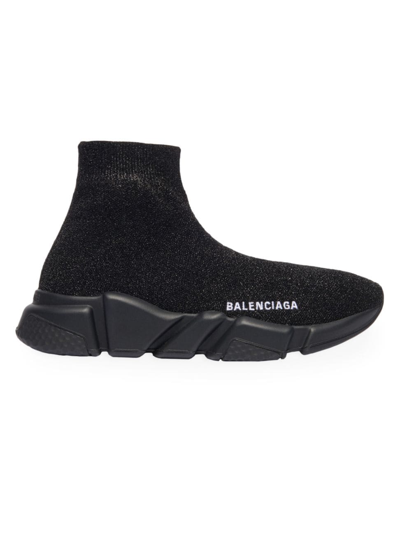 Balenciaga Speed 2.0 Lt Black Stretch-knit Sneakers | ModeSens
