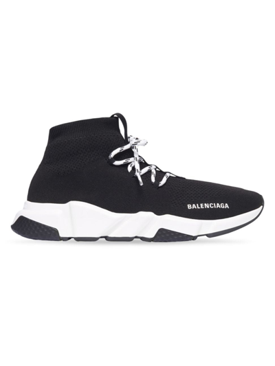 Shop Balenciaga Women's Speed Lace-up Sneakers In Black White