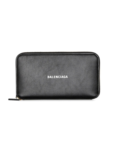 Balenciaga Cash Continental Wallet In Black White | ModeSens
