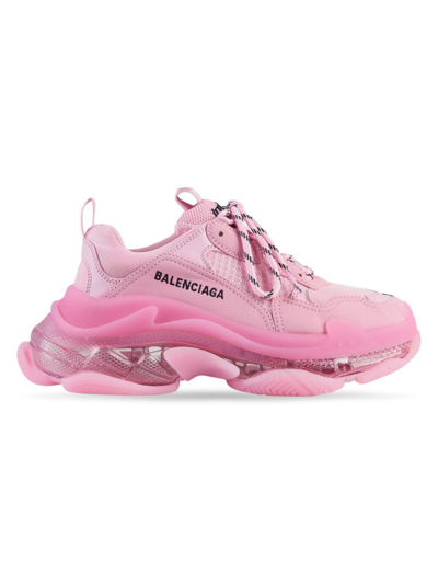 Shop Balenciaga Women's Triple S Clear Sole Sneaker In Pink