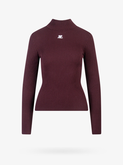 Shop Courrèges Sweater In Red