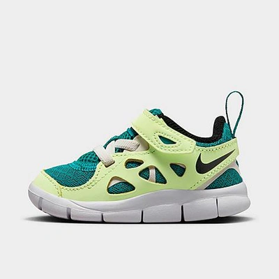 Shop Nike Kids' Toddler Free Run 2 Hook-and-loop Running Shoes In Bright Spruce/barely Volt/phantom/black