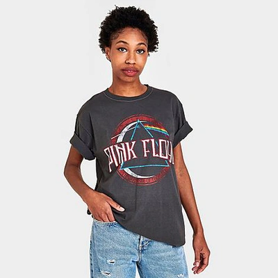 Shop Graphic Tees Women's Pink Floyd Diamond T-shirt In Dark Grey Heather